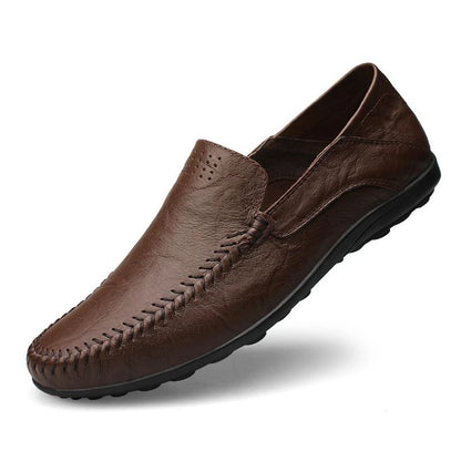 Italian style luxury leather brand shoes for men plus size comfort for walking