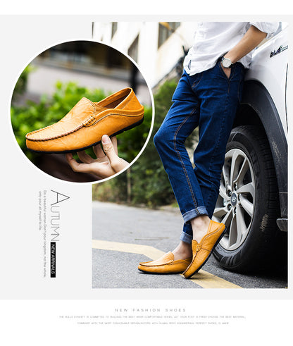 Summer Fashion Men Loafers Italian Casual Luxury Brand Men Shoes  Breathable Slip on Boat Shoes