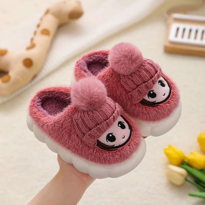 Children's cotton slippers women's autumn and winter home warmth boys'