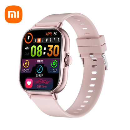 new release Xiaomi Smart Watch 2025 Android. Bluetooth Call Smartwatch Touch Dial Music Fitness Tracker Sports Watches + Earphone