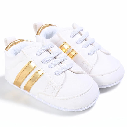 boy and girl Spring Shoe Newborn Walking Shoe White Soft-soled Sneaker 0-18 months (Non-Slipper)