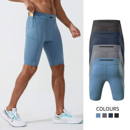 Compression Shorts Men Quick Dry Bodybuilding , Gym , Running , & Fitness