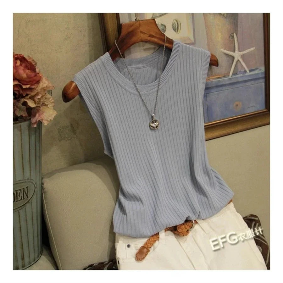 Women Blouse Summer Sleeveless Women Top