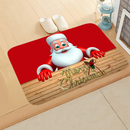 Santa Welcome 2025: Christmas Door Mat for Home Decorations