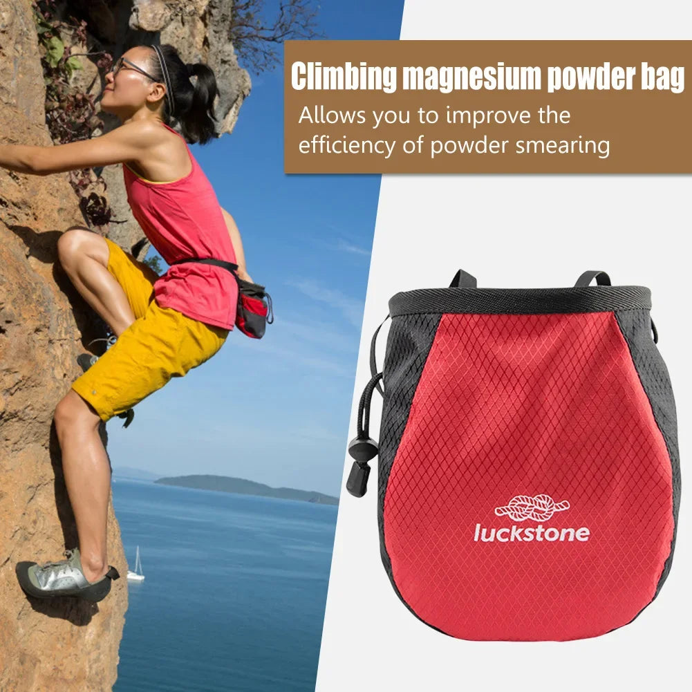 Magnesium Powder Bag Waterproof Polyester Chalk Bag Adjustable Storage Climbing