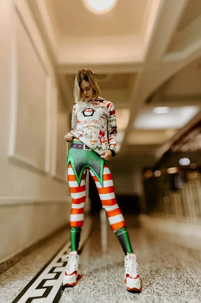 Jingle Flex: Stretchy Christmas Leggings