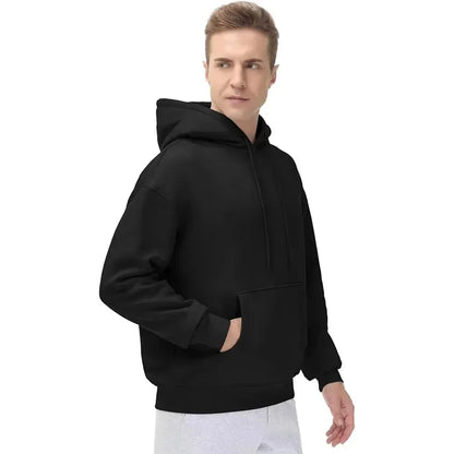 Spring/Fall Men's and women's plain black/grey hooded sweatshirts Street wear Running sweatshirts