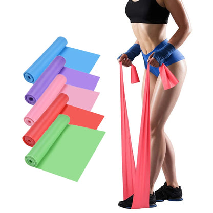 Yoga Sport Resistance Bands Pilates Training Fitness Exercise Home Gym Elastic Band Natural Rubber