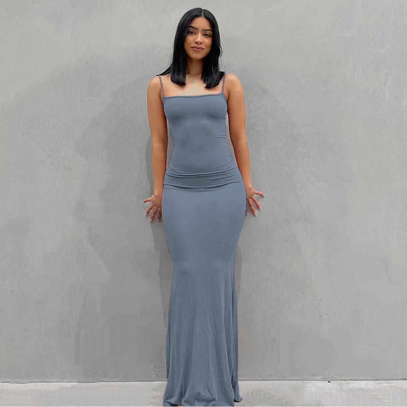 Elegant 2025 Satin Slip Dress for Women - Sleeveless Style