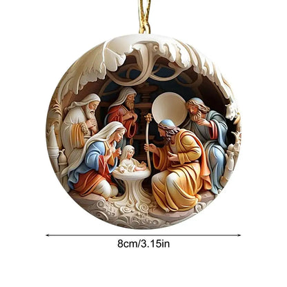 Holy Night 2025: Acrylic Jesus Nativity Ornament