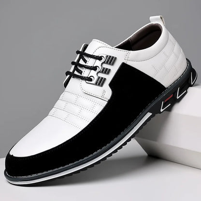 Men Formal Leather Shoes Breathable Driving Flats Spring Walking Office Work Shoes