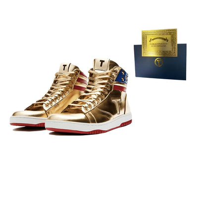 Trump Gold Shoes Top Quality Big Size to 47 & 48 Men & women