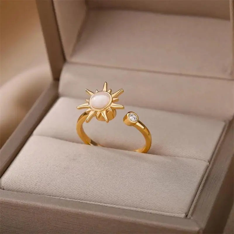 Women sunny Ring For Women Stainless Steel