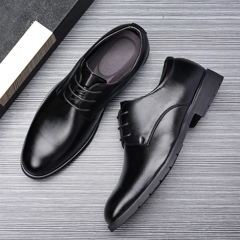 High Quality Formal Leather Men Dress Shoes Breathable Men's Shoes Italian Luxury Brand