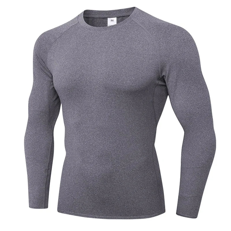 Men's Compression Shirts Longs Sleeve Workout Gym T-Shirt