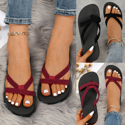 Fashion Slippers Women Summer Outdoor Shoes Flat Open