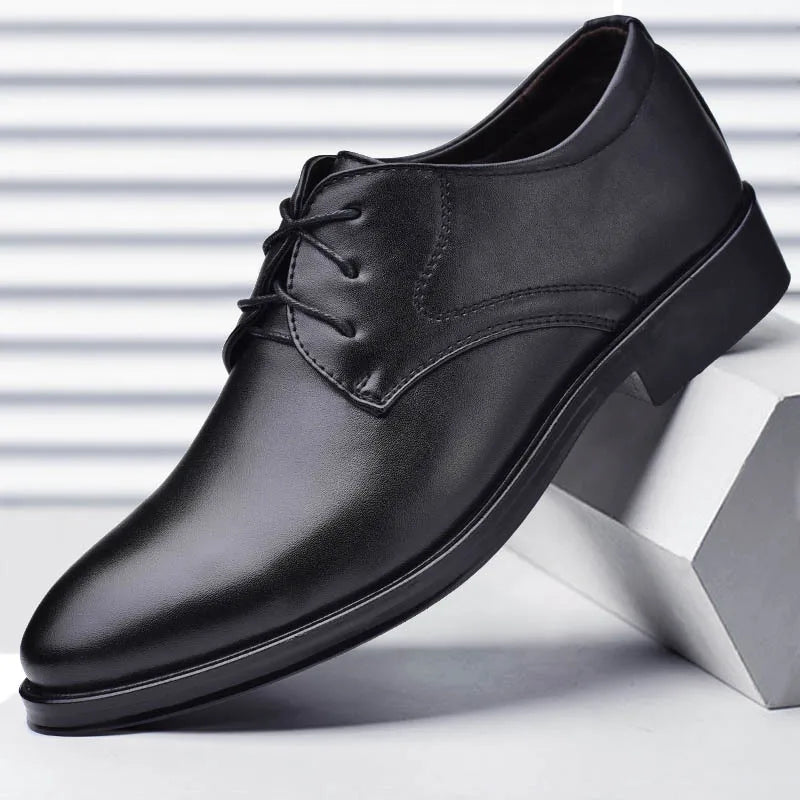 Men's Shoes Black & Braun Leather Formal Shoes for Men Oxfords Wedding Party & Office