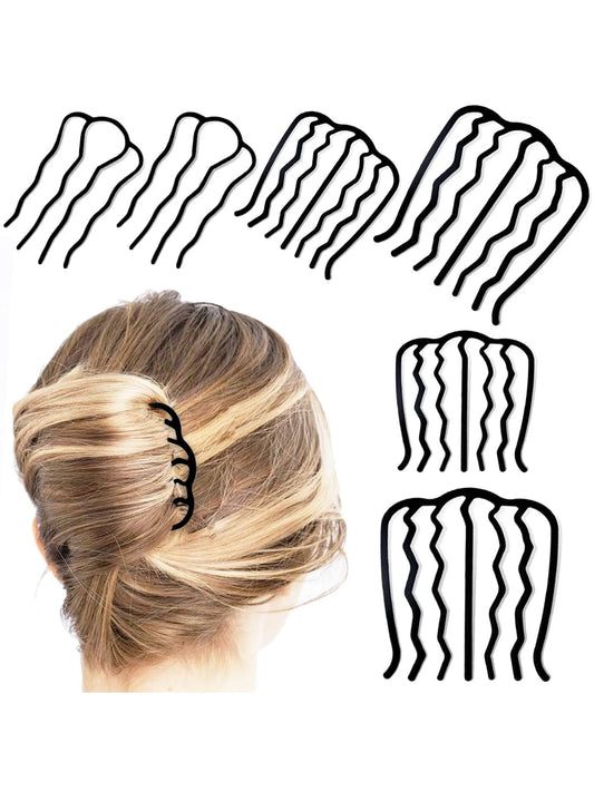 Black Metal Hair Fork Clip Women Hair