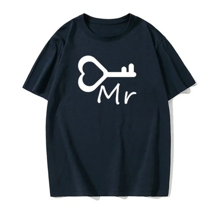 Couple summer T-shirt Summer MR. Key & Mrs lock