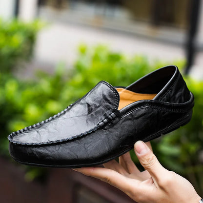 Summer Fashion Men Loafers Italian Casual Luxury Brand Men Shoes  Breathable Slip on Boat Shoes