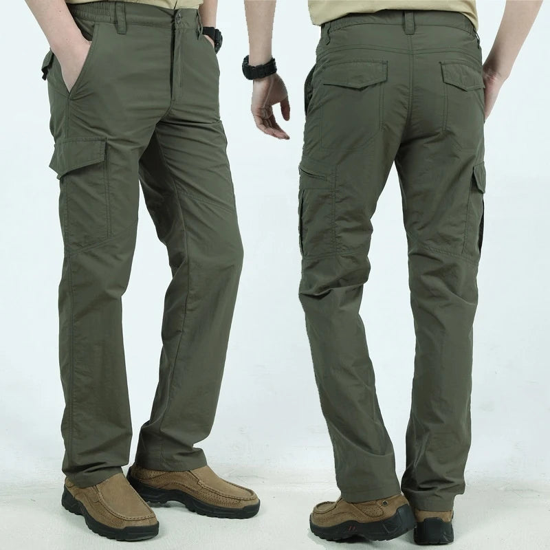 Men City Pants Cargo Trousers Multi-pocket Waterproof Wear-resistant Quick Dry Pants