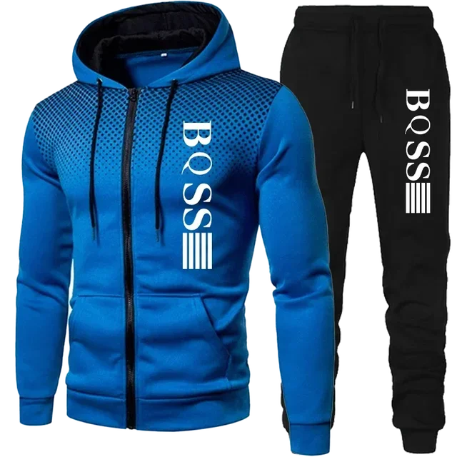 family Men and women Clothing Spotted Sweatshirt Suit Hoodie and Pants Suit Fashion 2025  Winter Clothes New Two Piece Set