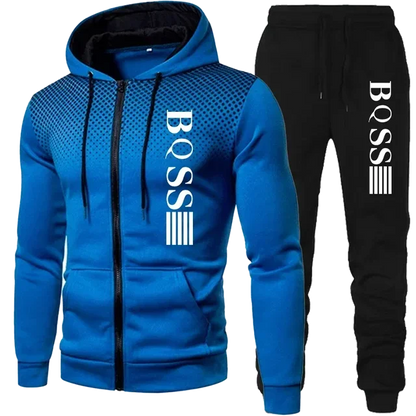 family Men and women Clothing Spotted Sweatshirt Suit Hoodie and Pants Suit Fashion 2025  Winter Clothes New Two Piece Set