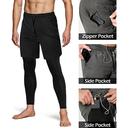 Men's Sport Pants 2 in1 Training