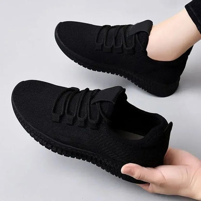 Women Casual Sport Shoes Light Sneakers Outdoor Breathable Black Running Shoes Tennis Shoes