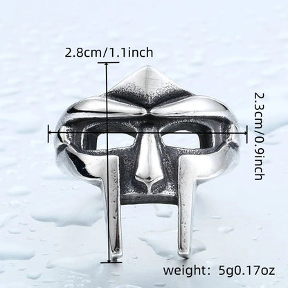 Retro Pharaoh Mask Adjustable Men's Joint Ring Gladiator Punk Egyptian Pharaoh Men's Open Ring