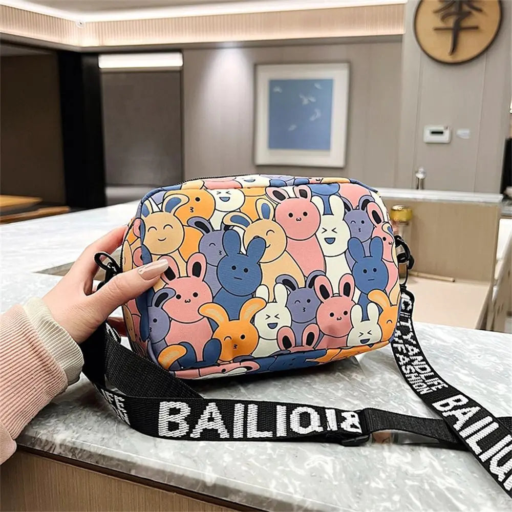 Fashion Large Capacity Shoulder Bags Oxford Cute Cartoon Rabbit Crossbody Bags