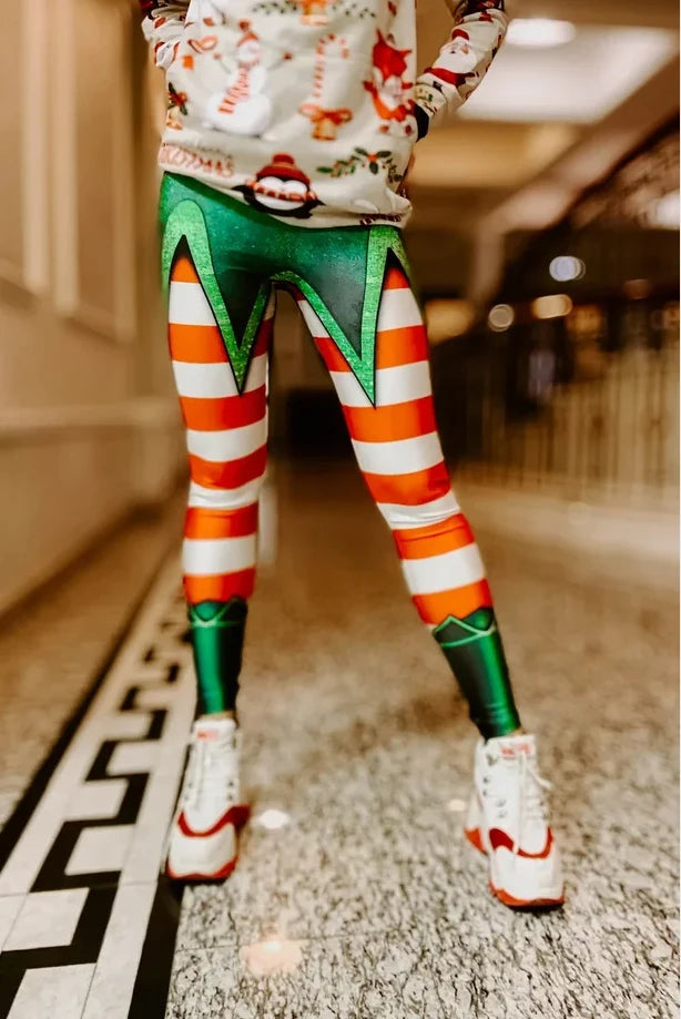 Jingle Flex: Stretchy Christmas Leggings