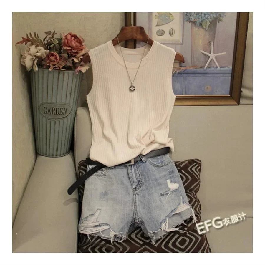 Women Blouse Summer Sleeveless Women Top