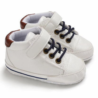 boy and girl Spring Shoe Newborn Walking Shoe White Soft-soled Sneaker 0-18 months (Non-Slipper)