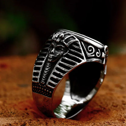 Ancient Elegance: Eye of Horus Steel Ring