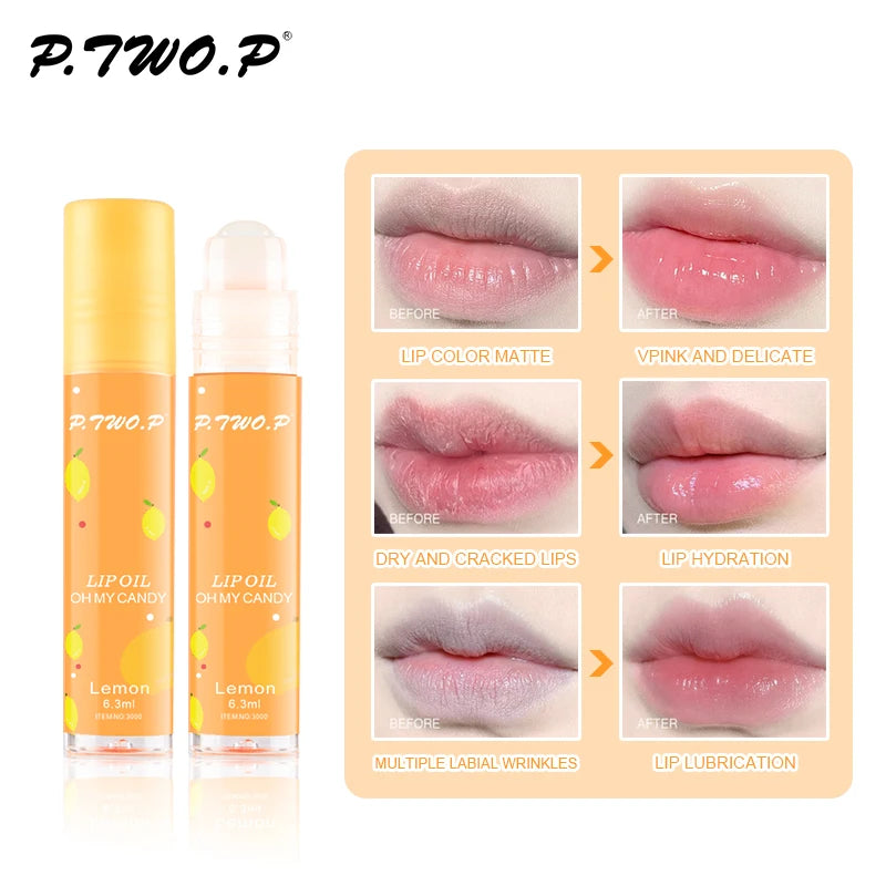 Lip Balm Makeup Strawberry Primer Moisturizing Transparent Lip Oil Long Lasting Hydrating Repair Lip Gloss