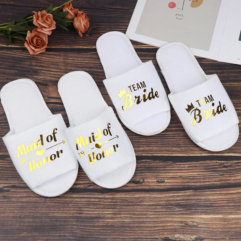 man & women Bride Wedding Slippers