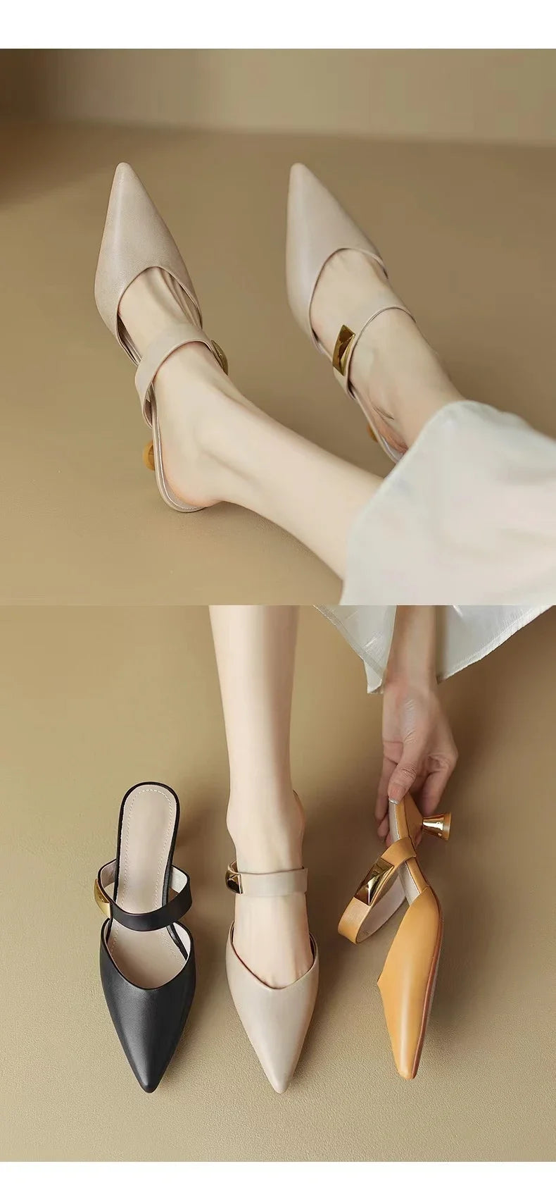 Women Summer Sandals Fashion Casual Med Heels Shoes