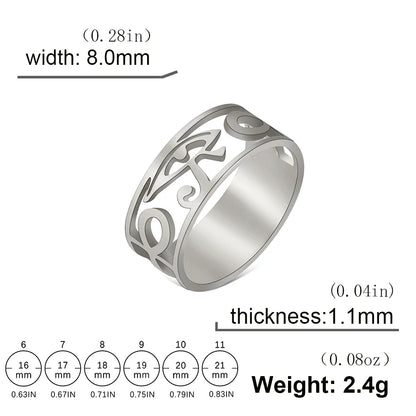 Egyptian Symbol Couple Rings