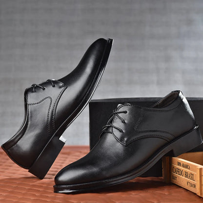 Men's Shoes Black & Braun Leather Formal Shoes for Men Oxfords Wedding Party & Office