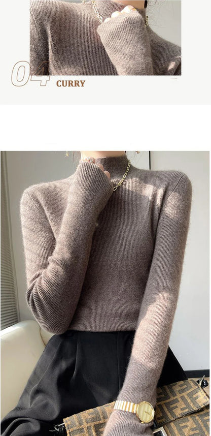 Solid Color Slim Fit Knit Sweater