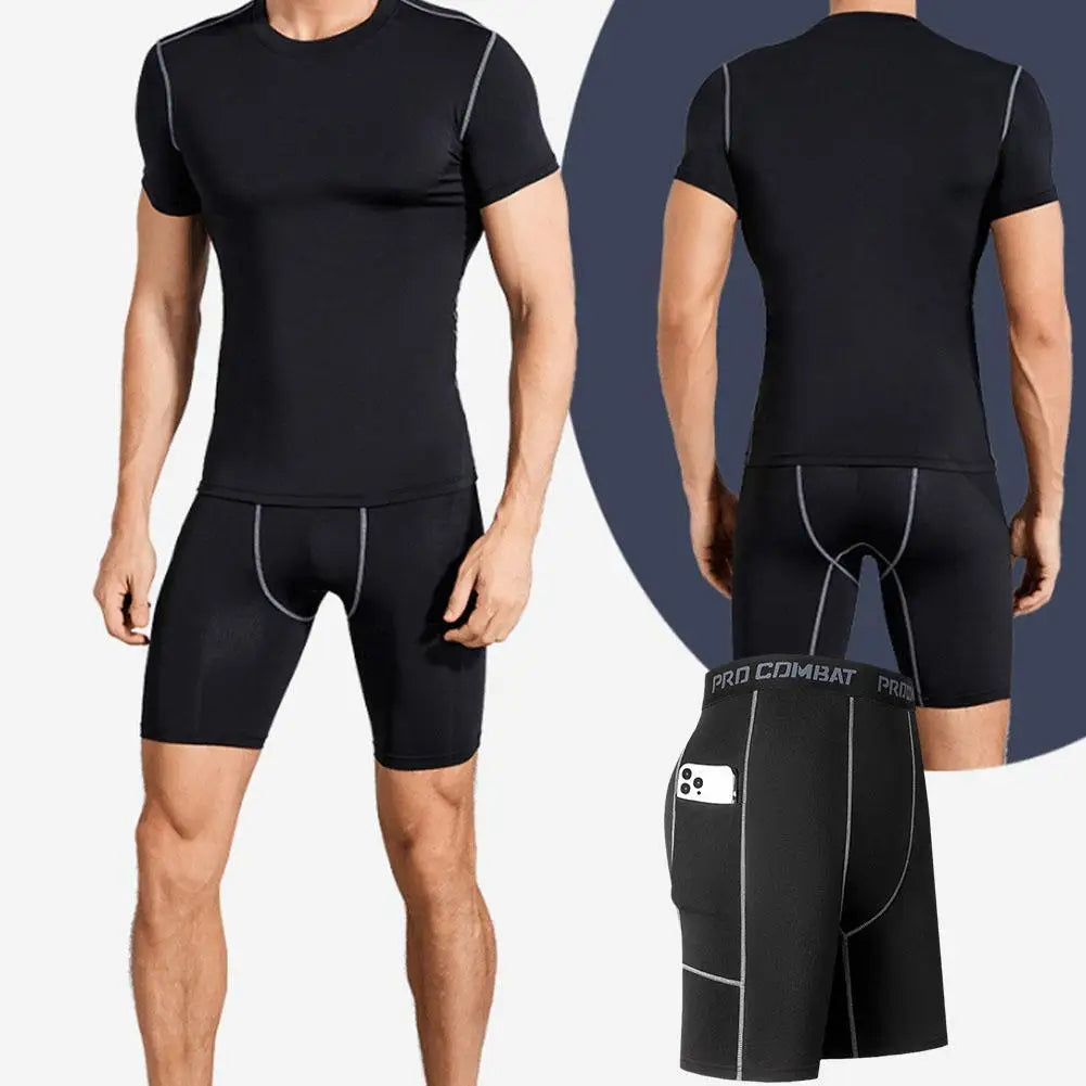 Men's Compression Shorts Men Gym Workout Quick Dry