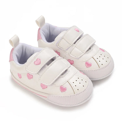 boy and girl Spring Shoe Newborn Walking Shoe White Soft-soled Sneaker 0-18 months (Non-Slipper)